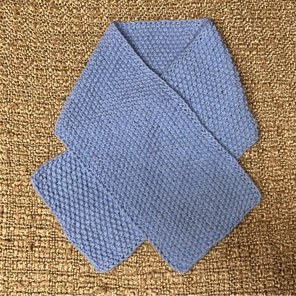 Light Blue Crochet Scarf